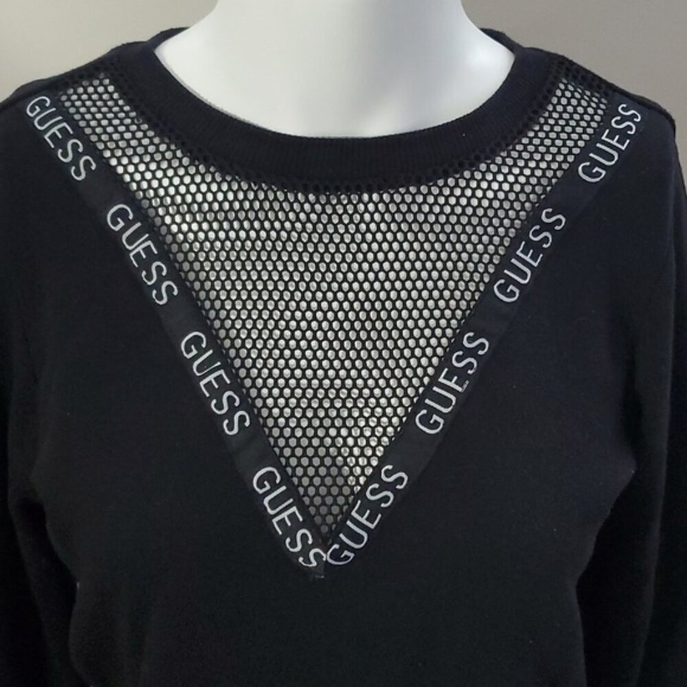 Vintage Late 90s Guess Black Sheer Pullover Jumper- NWOT- Small​ - Picture 2 of 7